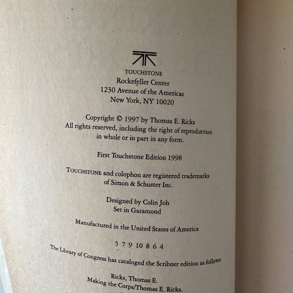 Making The Corps Thomas Ricks Book - Picture 2 of 3